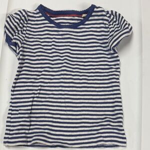 Mini Boden Navy and White Striped Tee